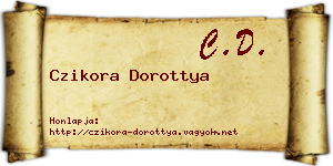 Czikora Dorottya névjegykártya